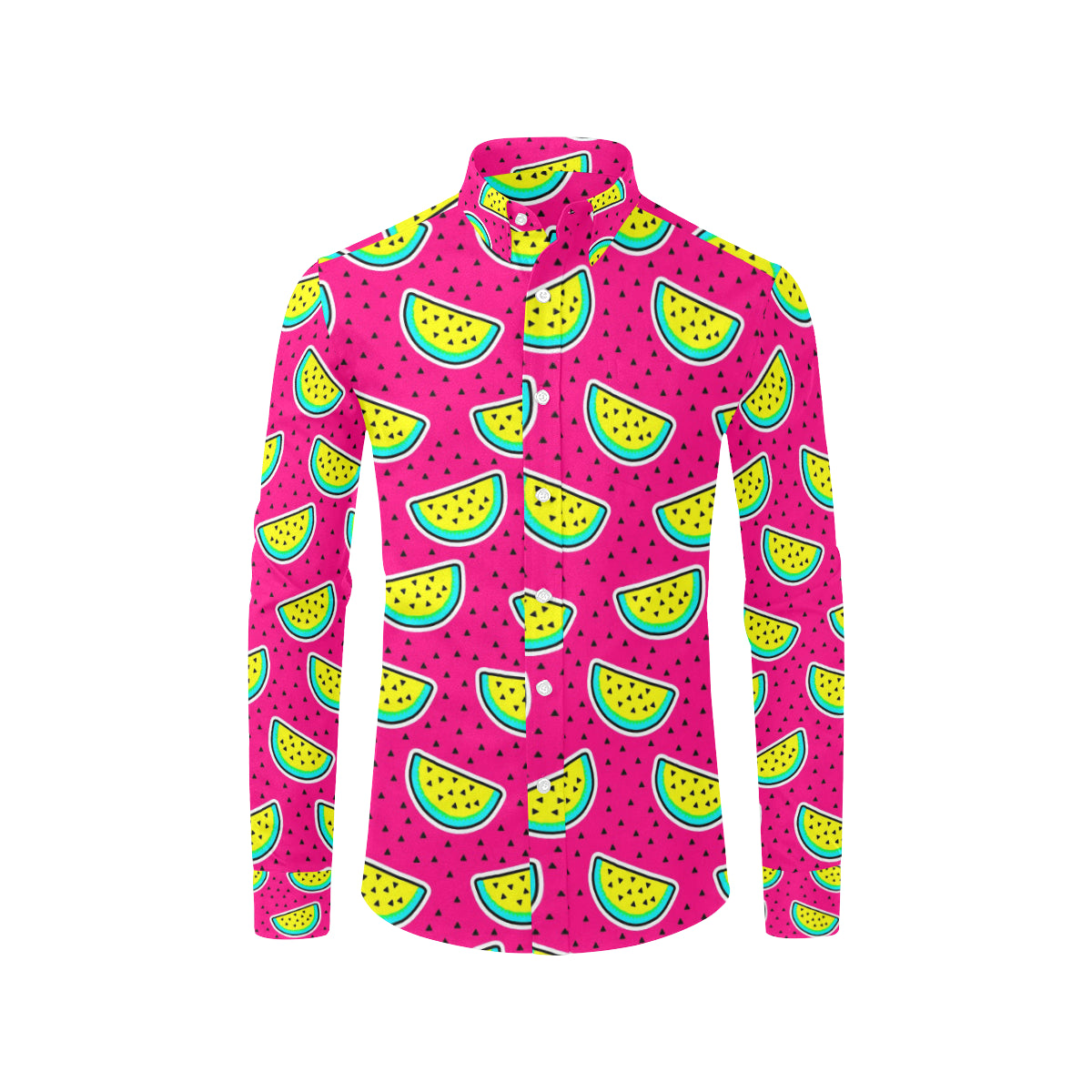 Watermelon Pattern Print Design WM04 Men's Long Sleeve Shirt