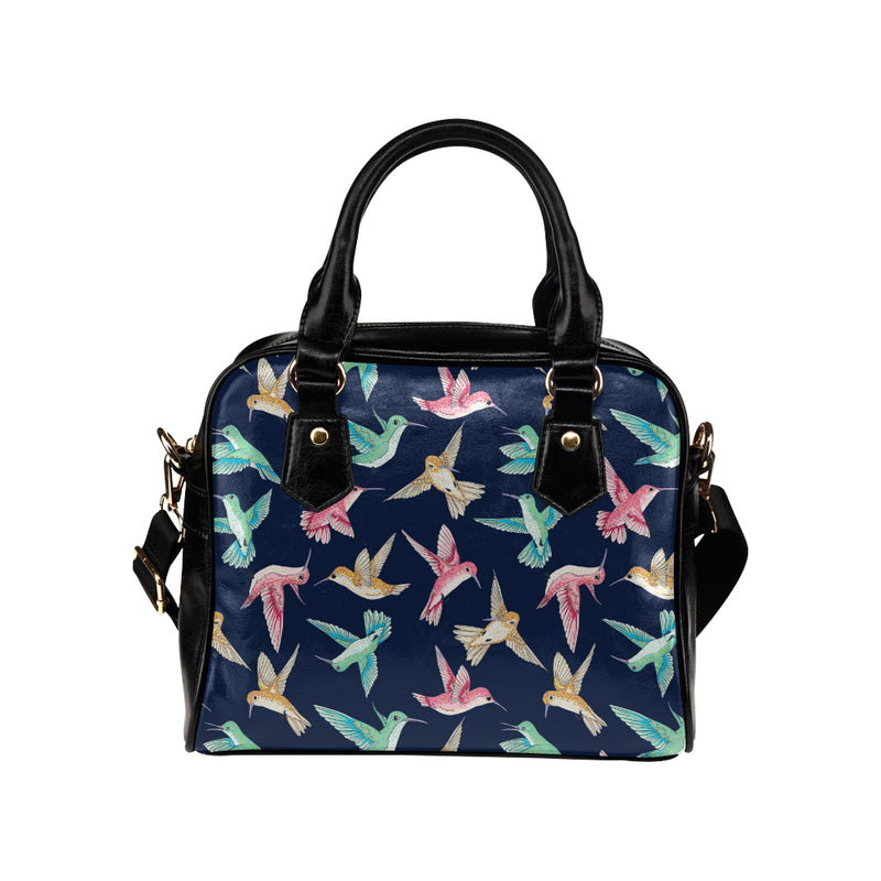 Hummingbird Cute Pattern Print Design 01 Shoulder Handbag