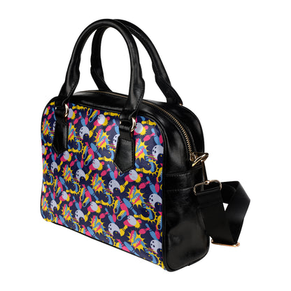 Bowling Pattern Print Design 02 Shoulder Handbag
