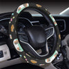 Camper marshmallow Camping Design Print Steering Wheel Cover with Elastic Edge