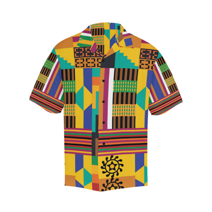 Kente Pattern Print Design 03 Men's Hawaiian Shirt