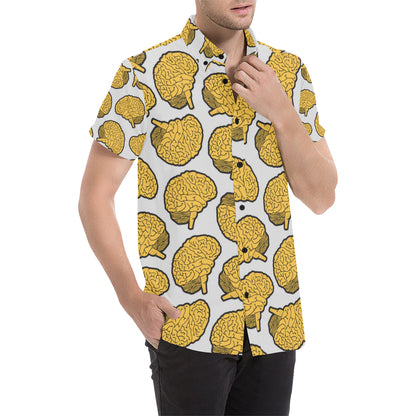 Psychology Pattern Print Design A01 Men's Short Sleeve Button Up Shirt