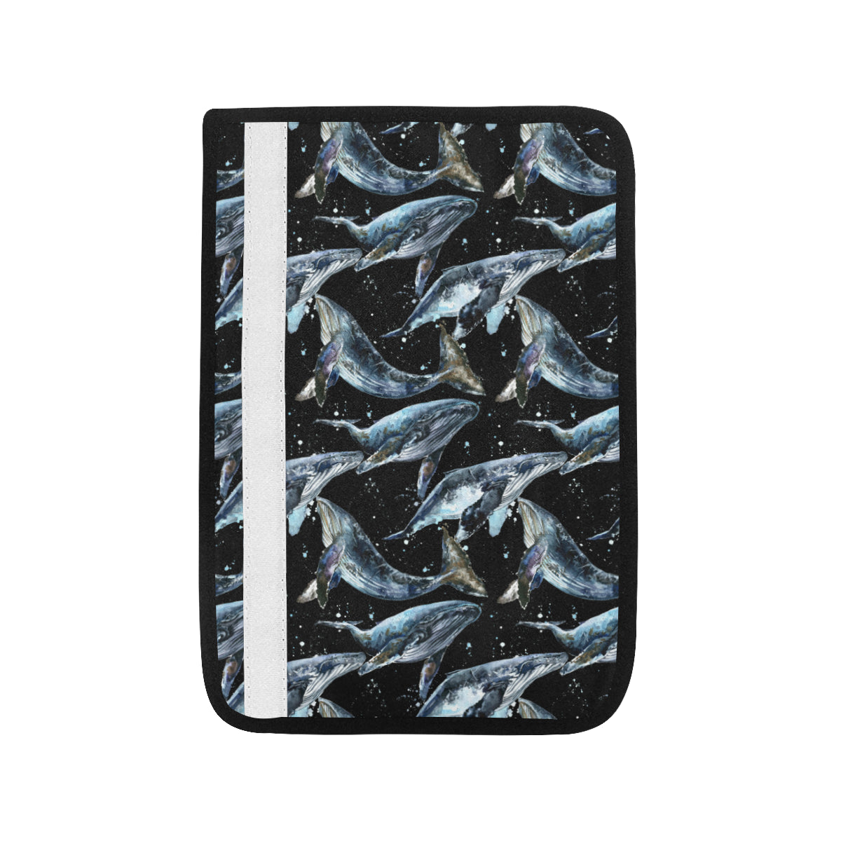 Humpback Whale Pattern Print Design 01 Car Seat Belt Cover