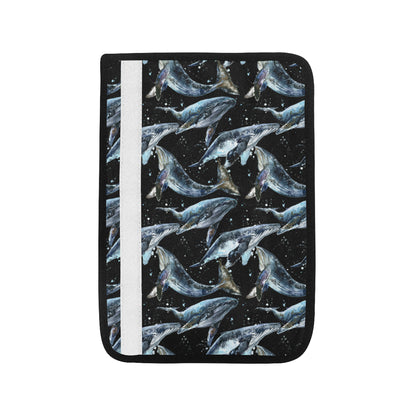 Humpback Whale Pattern Print Design 01 Car Seat Belt Cover