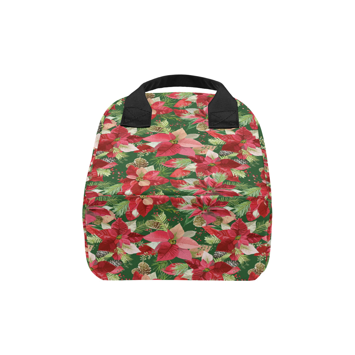 Poinsettia Pattern Print Design POT03 Insulated Lunch Bag