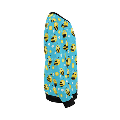 Bee Pattern Print Design BEE06 Men Long Sleeve Sweatshirt
