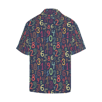 Number Pattern Print Design A01 Men's Hawaiian Shirt