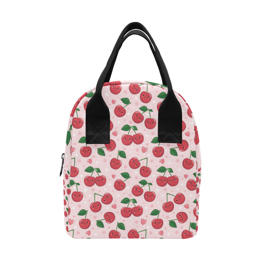 Cherry Pattern Print Design CH02 Insulated Lunch Bag