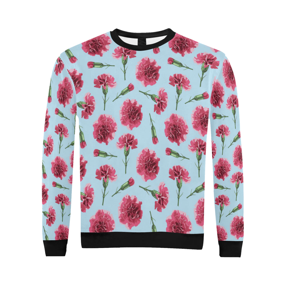 Carnations Pattern Print Design CN01 Men Long Sleeve Sweatshirt