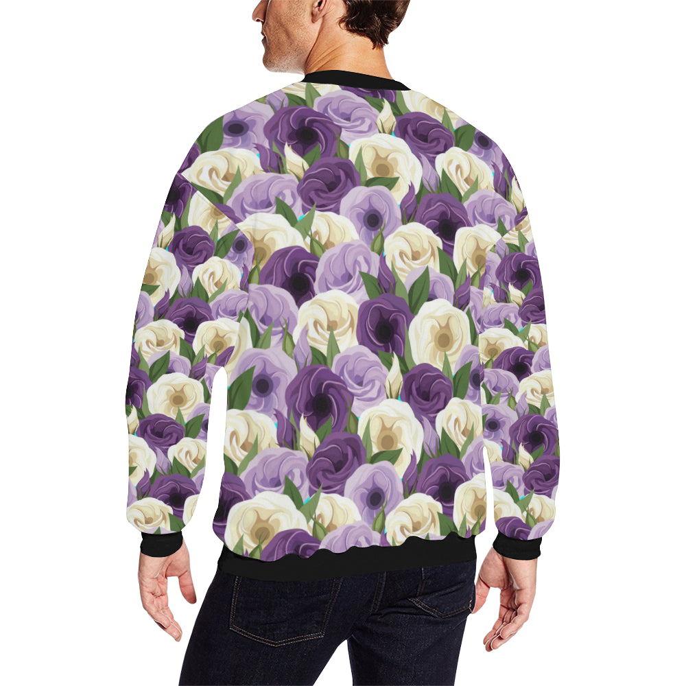 Lisianthus Pattern Print Design LT01 Men Long Sleeve Sweatshirt