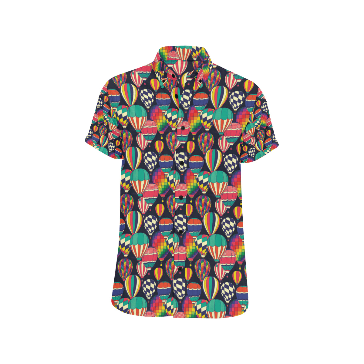 Ballon Pattern Print Design 02 Men's Short Sleeve Button Up Shirt