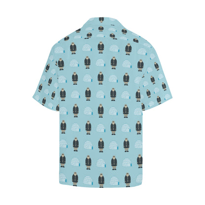 Eskimo Pattern Print Design 03 Men's Hawaiian Shirt