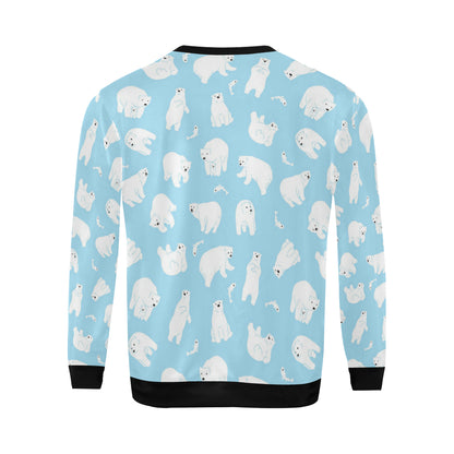 Polar Bear Pattern Print Design PB01 Men Long Sleeve Sweatshirt