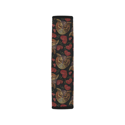 Owl Pattern Print Design A08 Car Seat Belt Cover