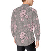 Cherry Blossom Pattern Print Design CB05 Men's Long Sleeve Shirt