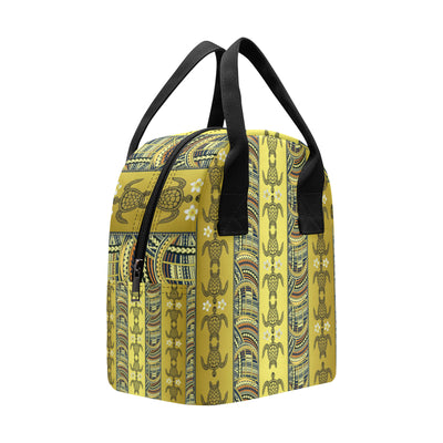 Polynesian Turtle Hawaiian Design Print Insulated Lunch Bag