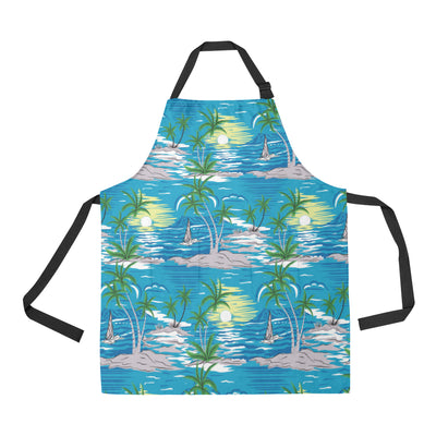 Palm Tree Beach Apron with Pocket