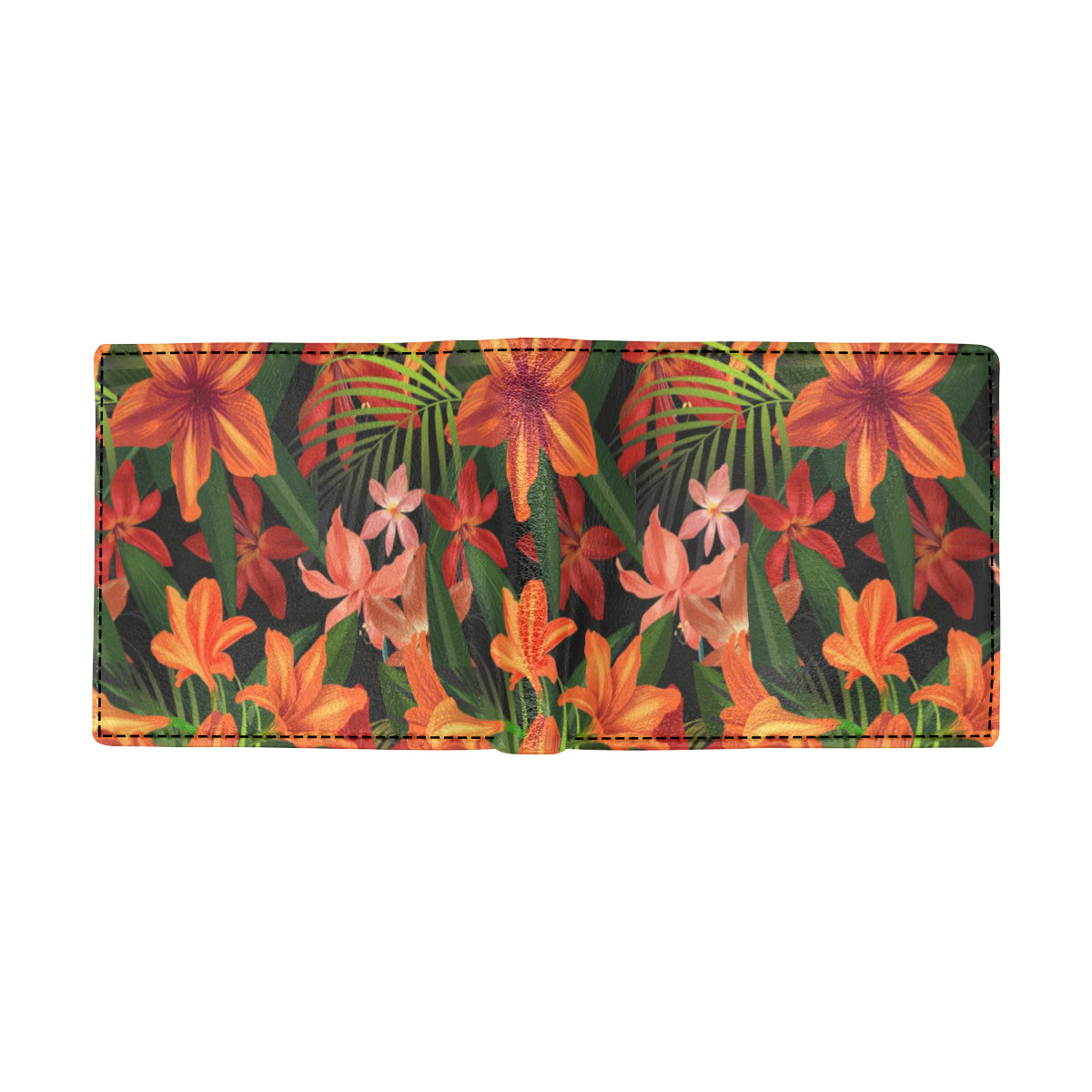 Amaryllis Pattern Print Design AL05 Men's ID Card Wallet