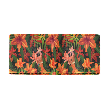 Amaryllis Pattern Print Design AL05 Men's ID Card Wallet