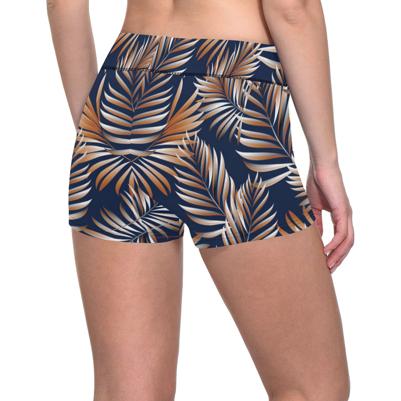 Tropical Flower Pattern Print Design TF07 Yoga Shorts