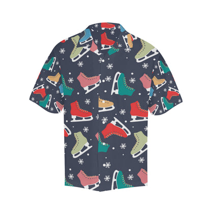 Ice Skate Pattern Print Design 04 Men's Hawaiian Shirt