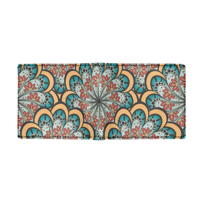 Mandala Pattern Print Design 01 Men's ID Card Wallet