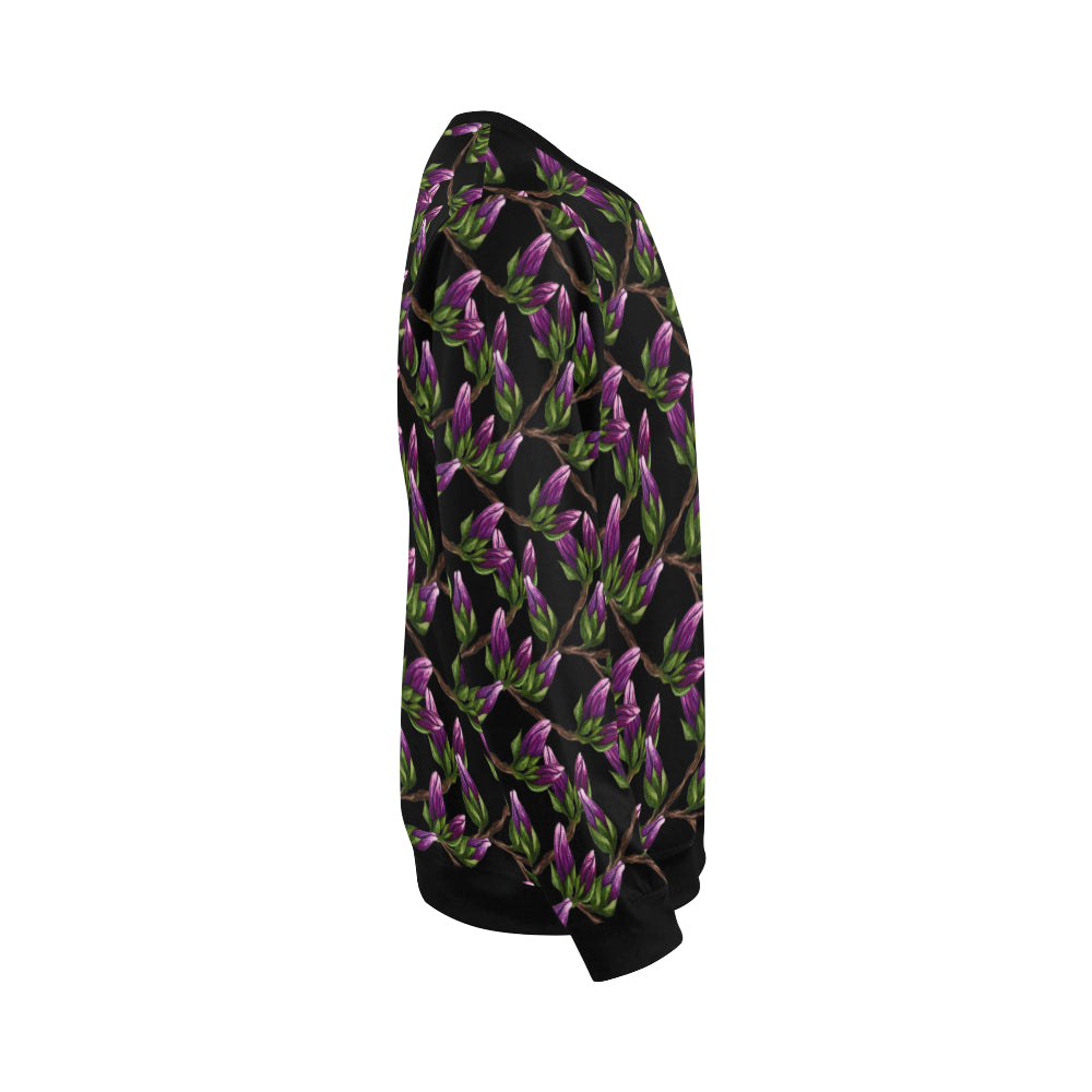Magnolia Pattern Print Design MAG010 Men Long Sleeve Sweatshirt