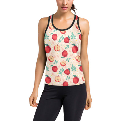 Apple Pattern Print Design AP06 Women's Racerback Tank Top
