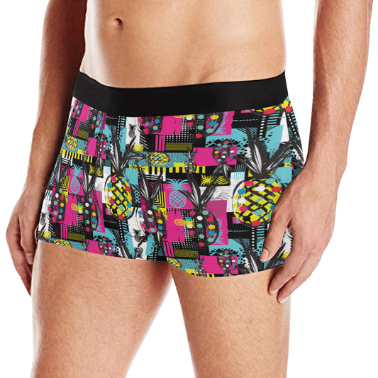 Pop Art Pineapple Pattern Print Design A02 Men's Boxer Briefs
