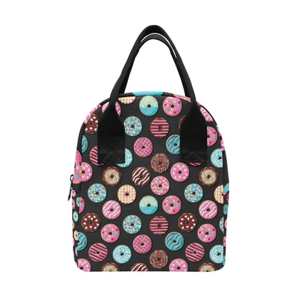 Donut Pattern Print Design DN02 Insulated Lunch Bag