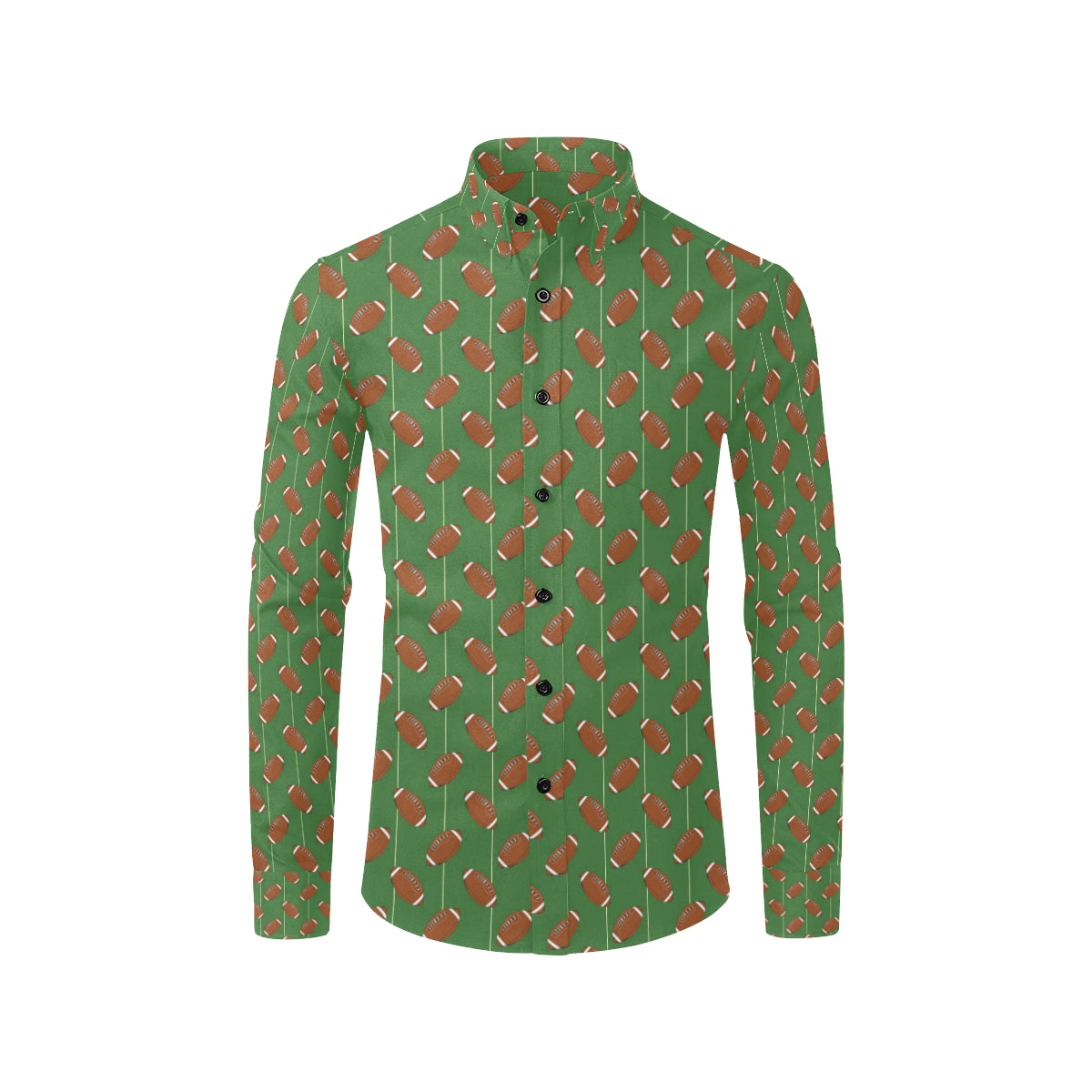 American Football on Field Themed Men's Long Sleeve Shirt