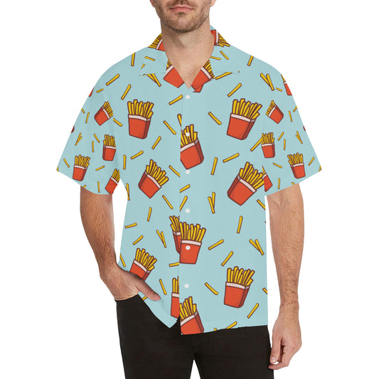 French Fried Pattern Print Design 02 Men's Hawaiian Shirt