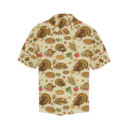 Turkey Pattern Print Design 02 Men's Hawaiian Shirt