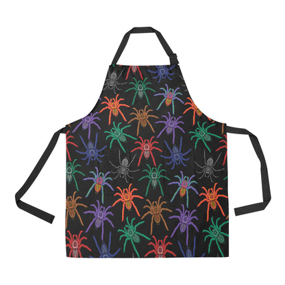 Tarantula Neon Color Pattern Print Design 03 Apron with Pocket