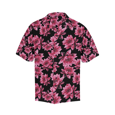 Lotus Pattern Print Design 03 Men's Hawaiian Shirt