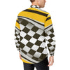Checkered Flag Racing Style Men's Long Sleeve Shirt