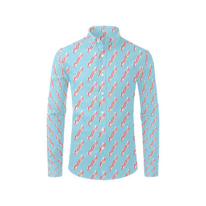 Bacon Pattern Print Design 03 Men's Long Sleeve Shirt
