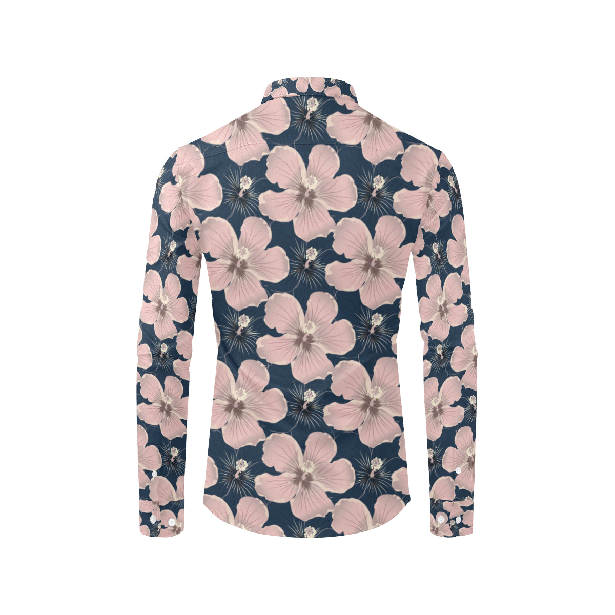 Plumeria Pattern Print Design PM018 Men's Long Sleeve Shirt