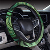 Green Fresh Tropical Palm Leaves Steering Wheel Cover with Elastic Edge