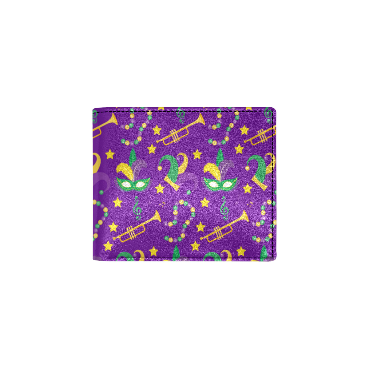 Mardi Gras Pattern Print Design 06 Men's ID Card Wallet