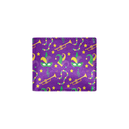Mardi Gras Pattern Print Design 06 Men's ID Card Wallet