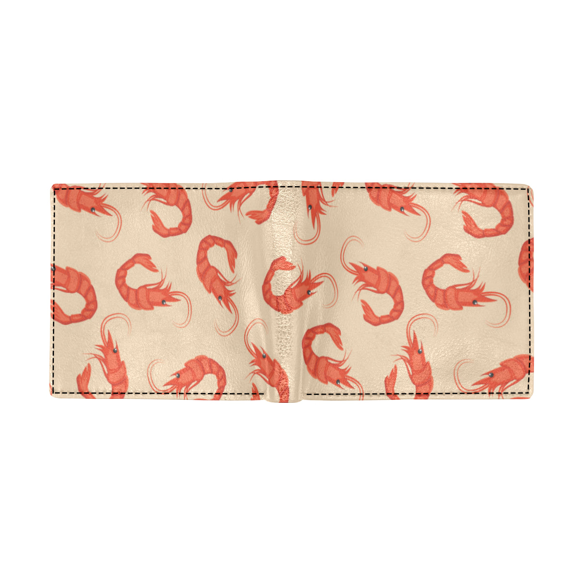 Prawn Pattern Print Design 02 Men's ID Card Wallet