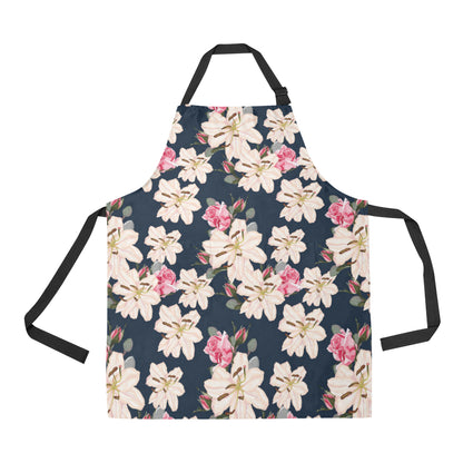 Lily Pattern Print Design LY04 Apron with Pocket