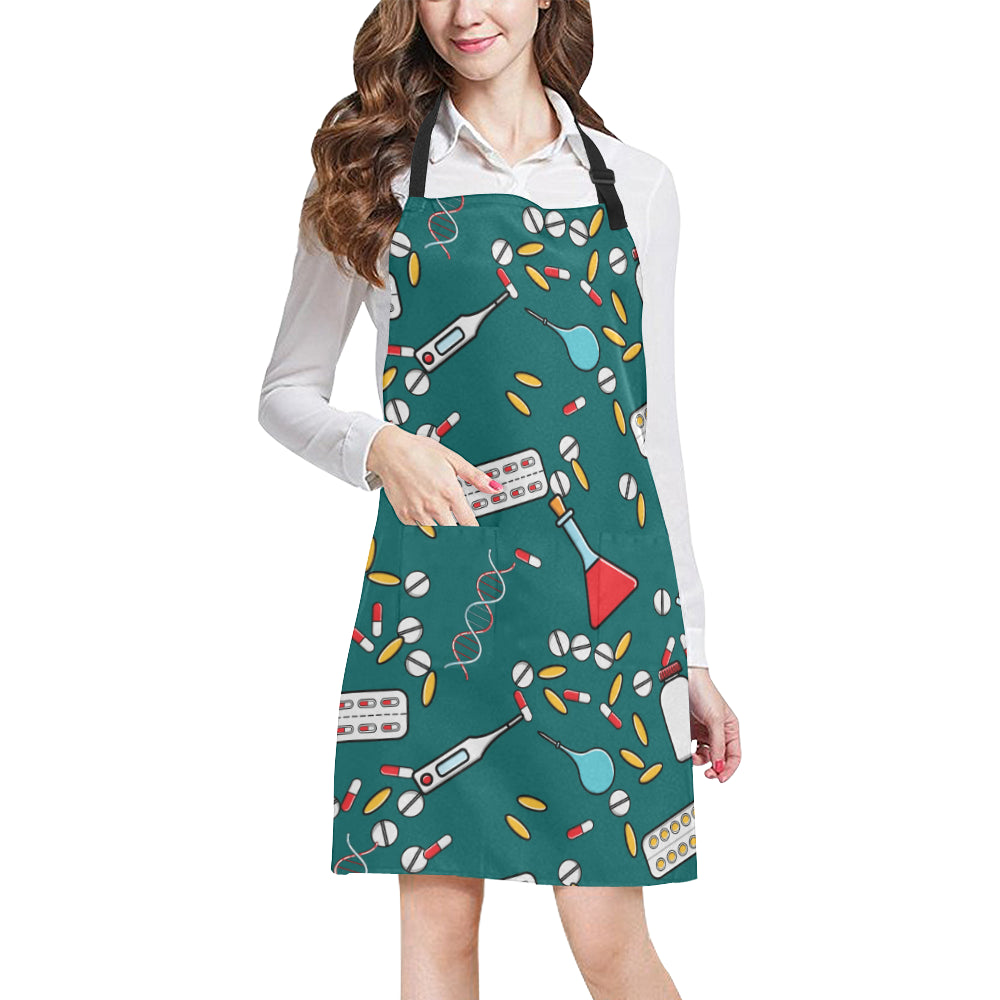Nurse Pattern Print Design A05 Apron with Pocket