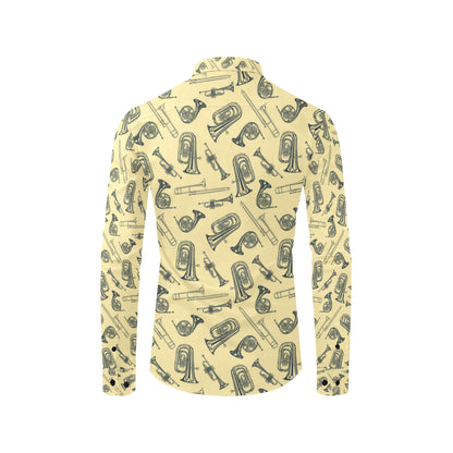 Tuba Pattern Print Design 01 Men's Long Sleeve Shirt