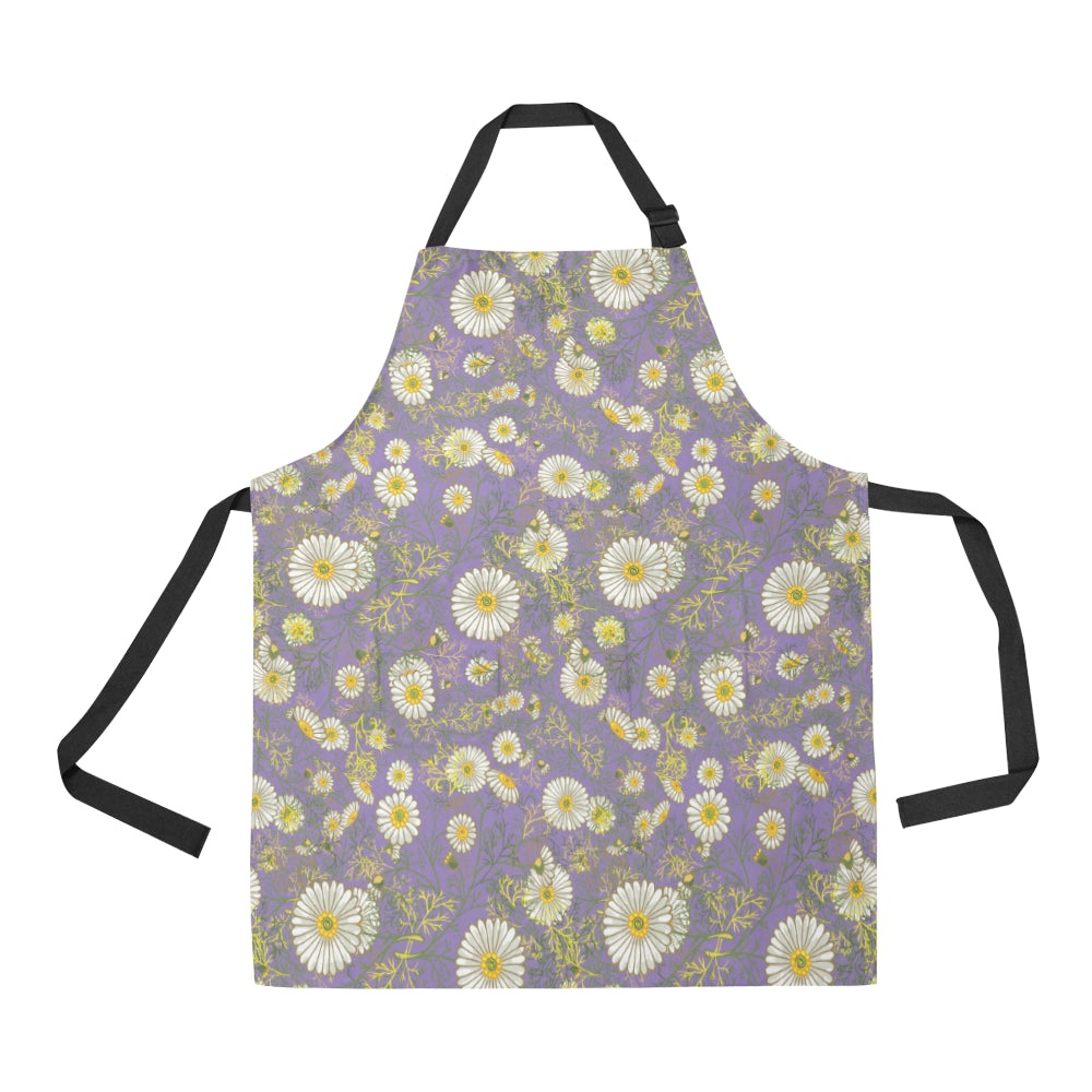 Daisy Pattern Print Design DS011 Apron with Pocket