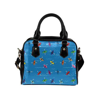 Kayak Pattern Print Design 03 Shoulder Handbag