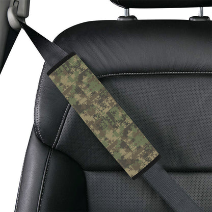 Camouflage Aztec Green Army Print Car Seat Belt Cover