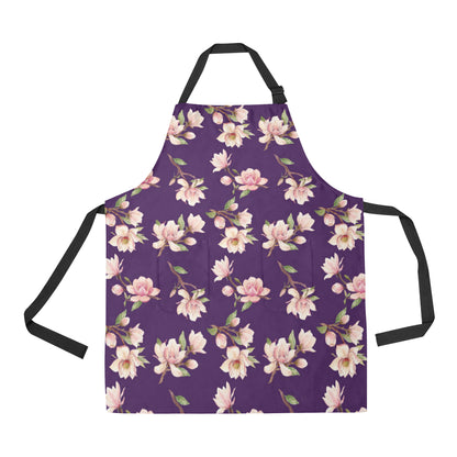 Magnolia Pattern Print Design MAG02 Apron with Pocket