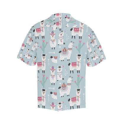 Llama Pattern Print Design 04 Men's Hawaiian Shirt
